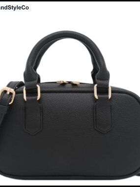 Mini PU Leather Satchel Purse Top Handle Crossbody Bag